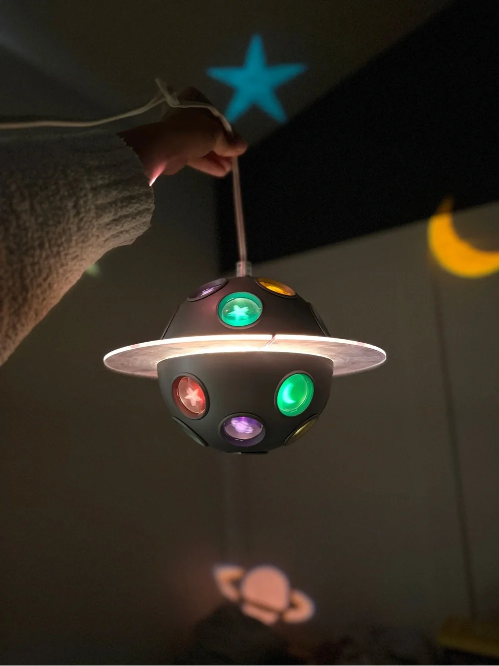 IKEA Blimp Star Planet Universe Pendant Saturn Projector Lamp Light Y2K VTG